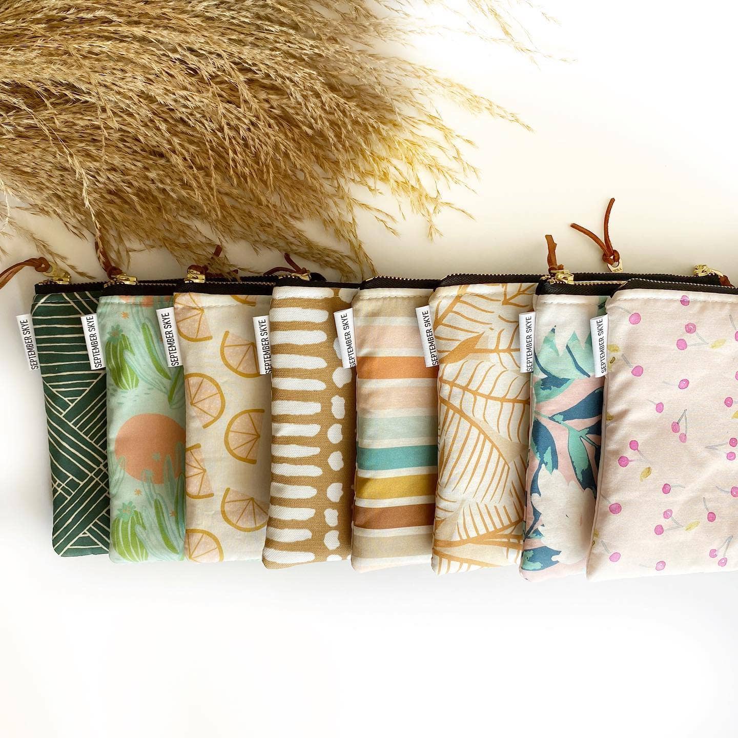 Boho Striped Medium Pouch