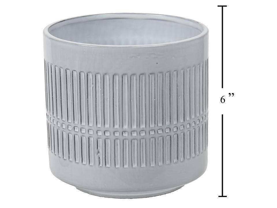 Modern Boho Planter Grey 6"