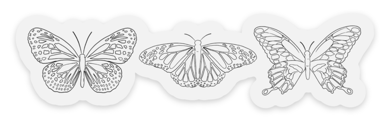 Clear Butterfly Sticker