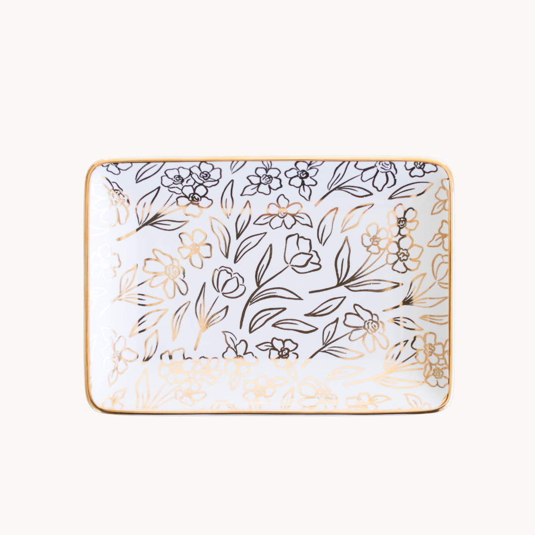Floral Trinket Dish