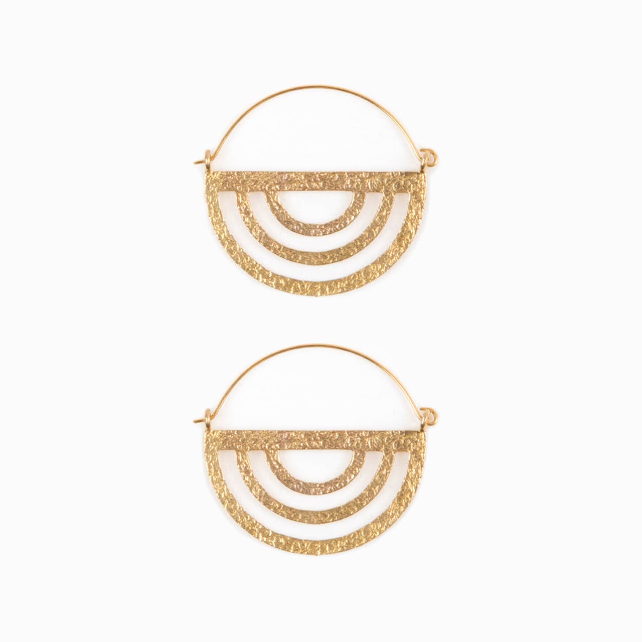 Brass Rainbow Hoops