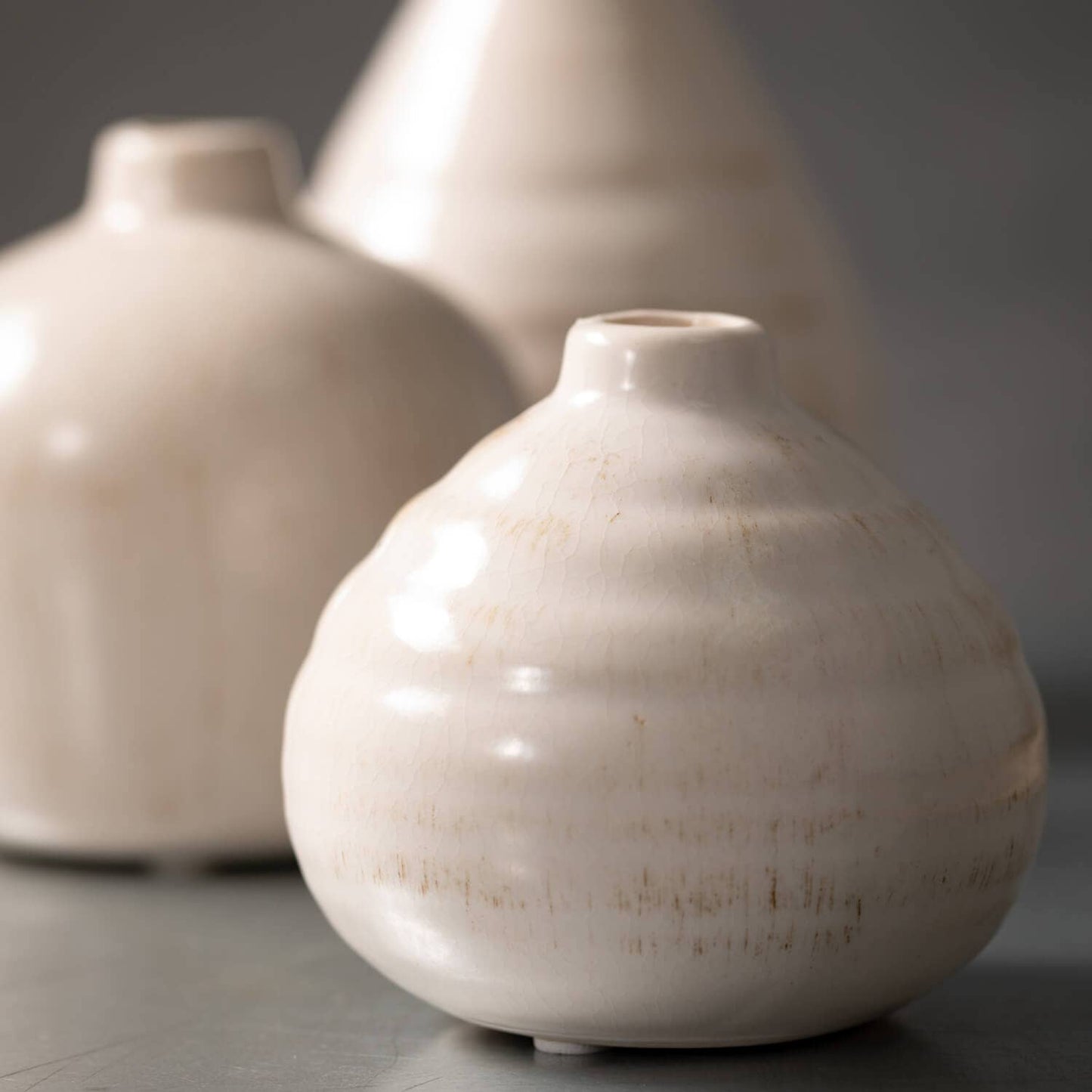 Cream Bud Vase-Medium