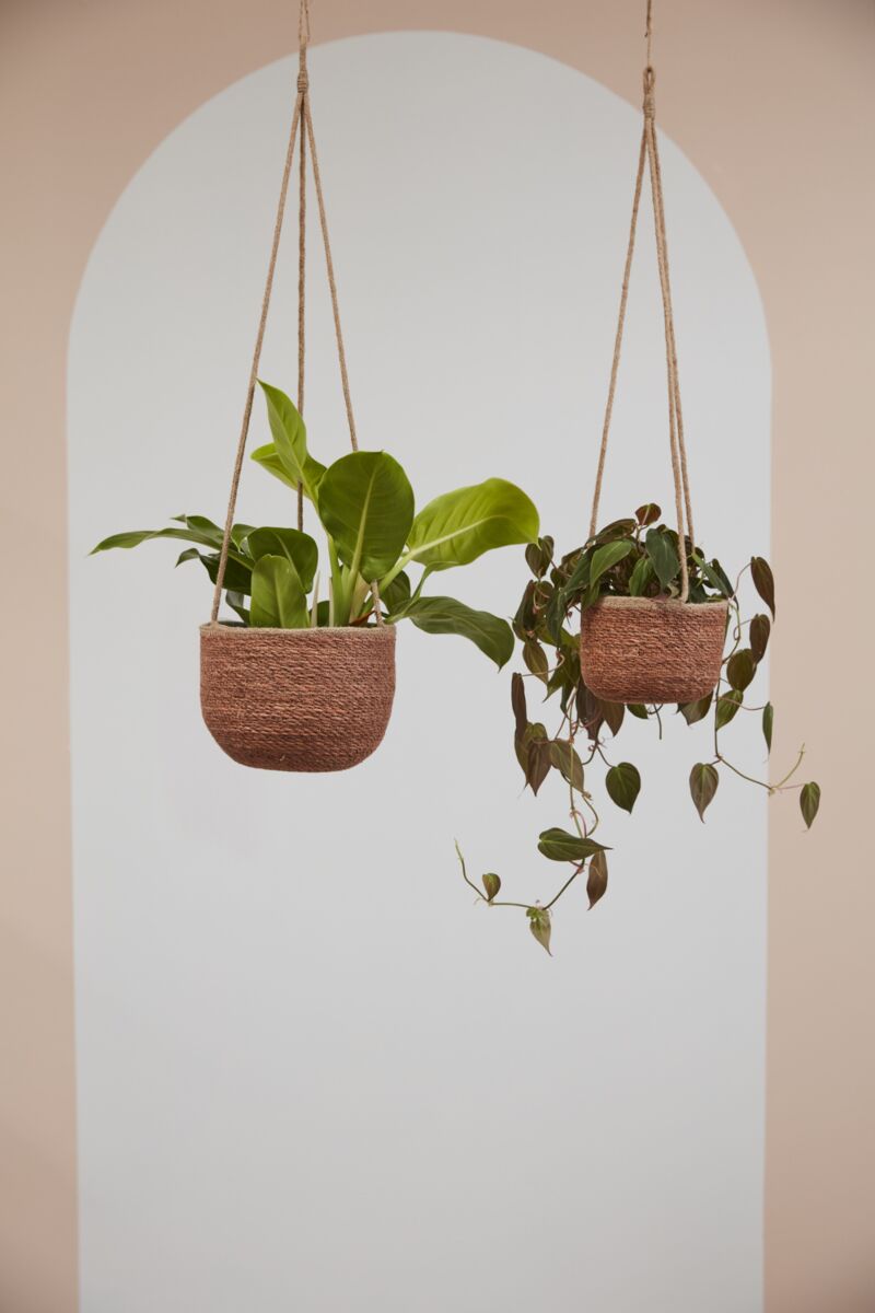 9 inch hanging planter Woven Hanging Planter-9inch