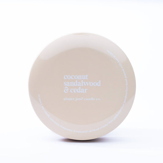 Coconut Sandalwood and Cedar Candle-14 oz