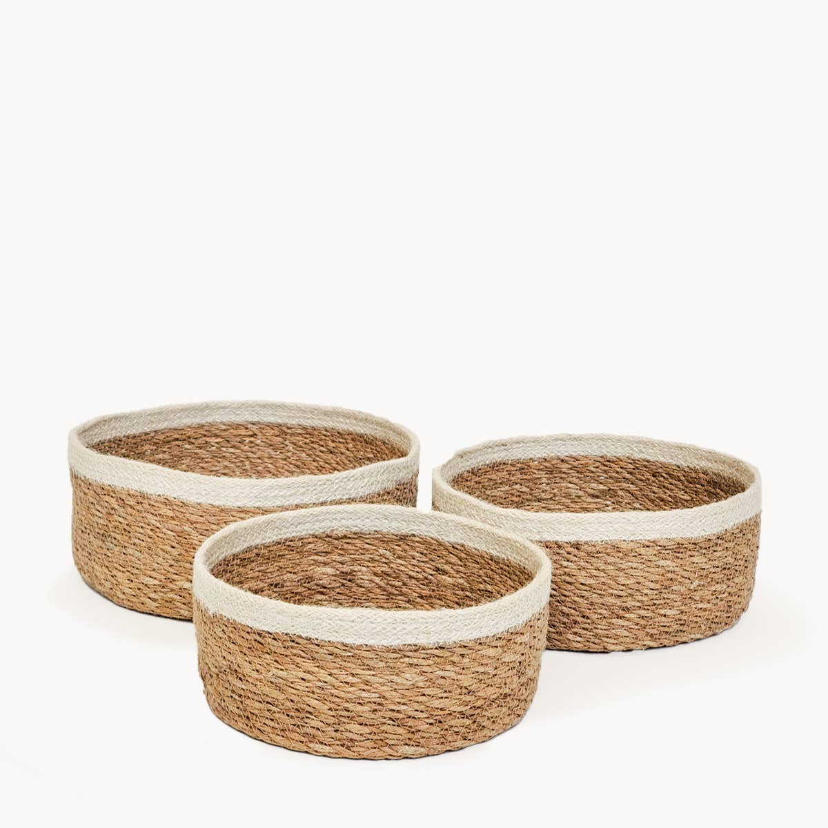 Woven Basket Round-Cream
