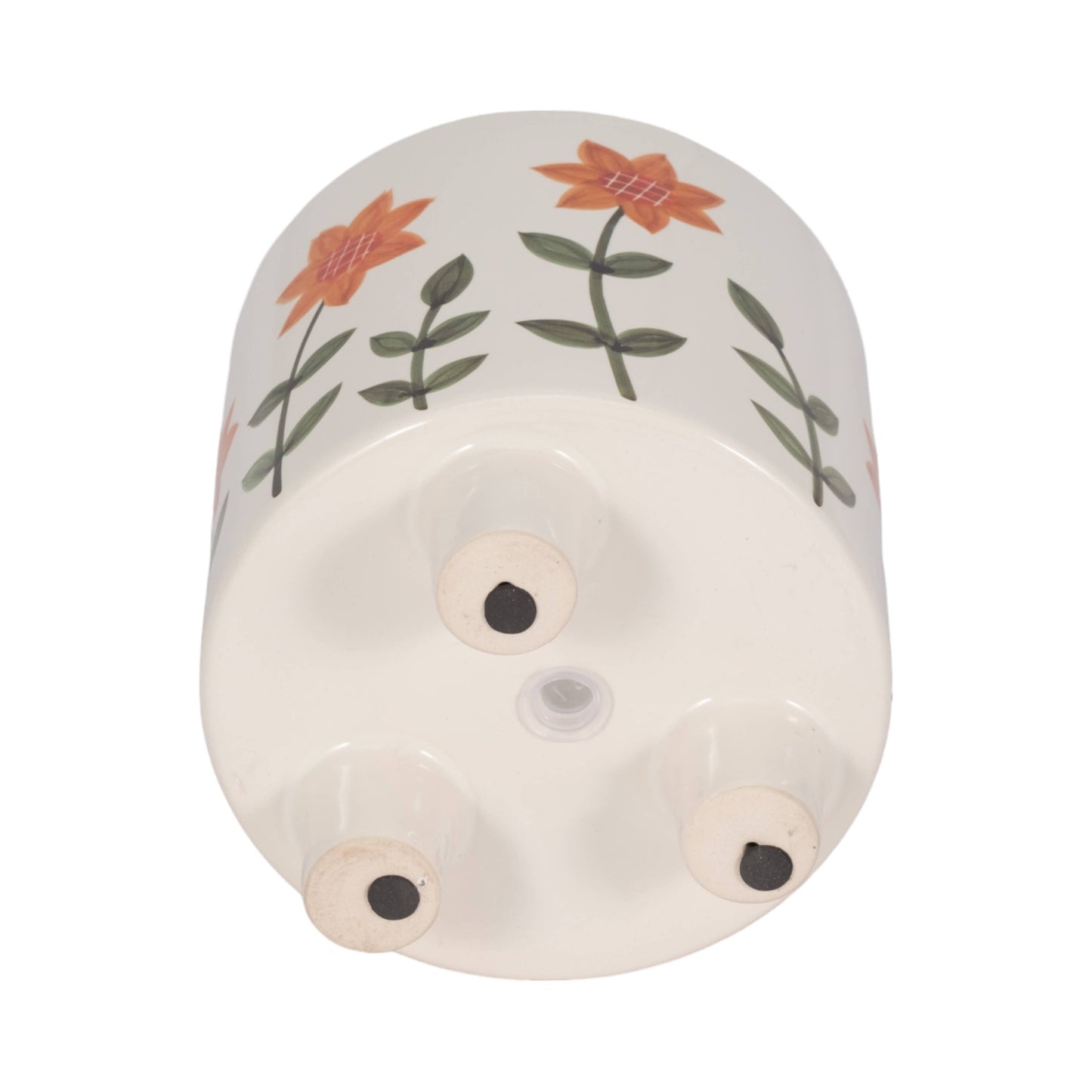 White Footed Hand Painted Planter-6"