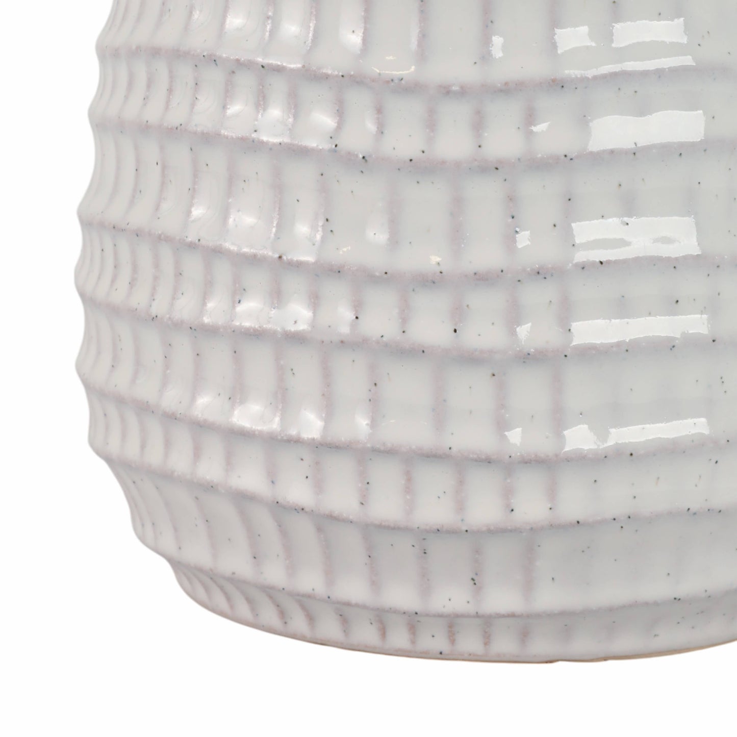 Ivory Ceramic textured Hanging Pot