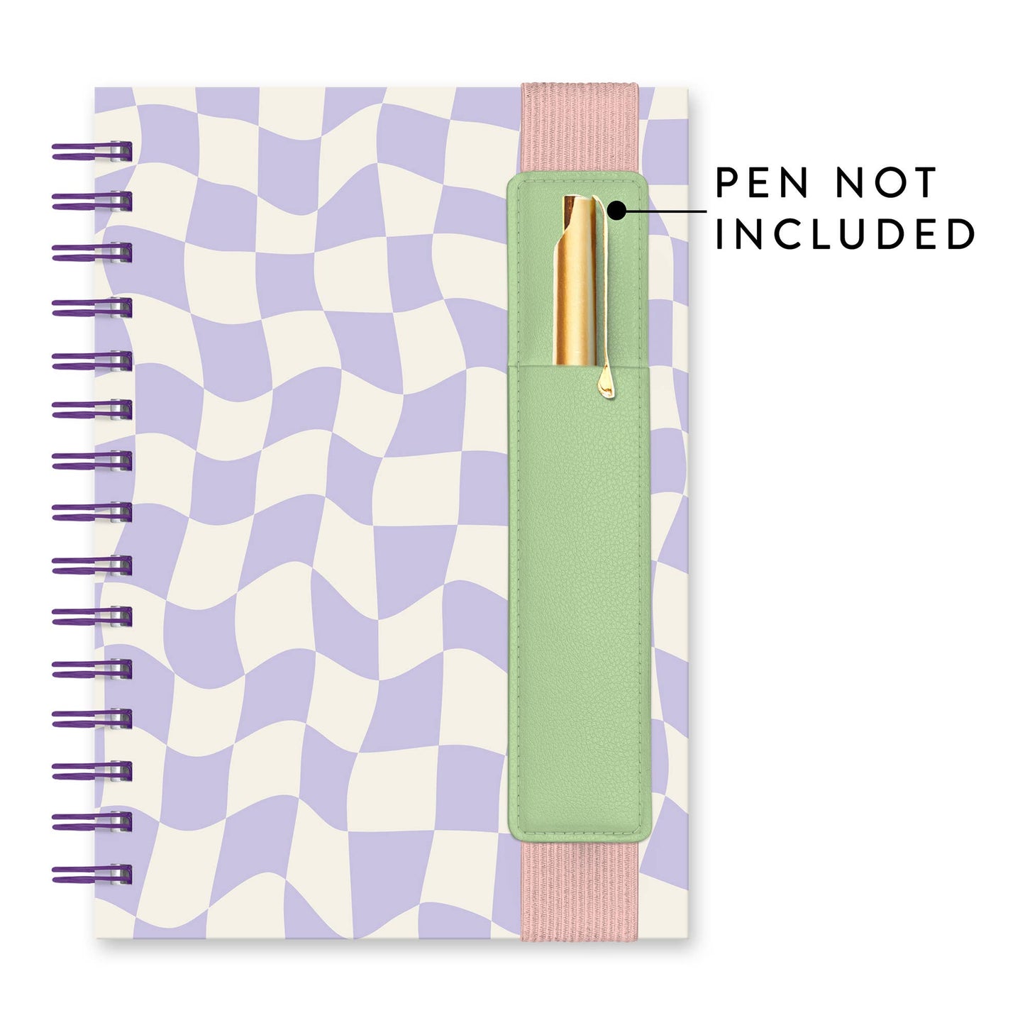 Checkered Notebook with Pen Pocket