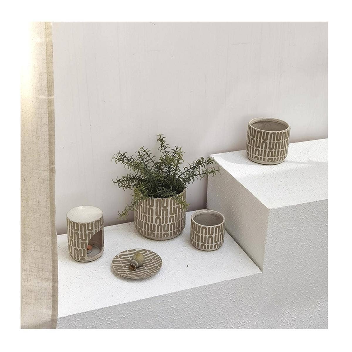 Arches Ceramic Planter- 6.5"