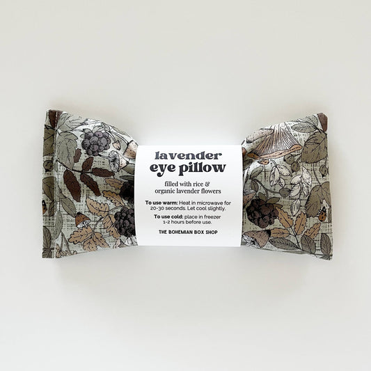 Lavender Eye Pillow - Green Multi Mushrooms