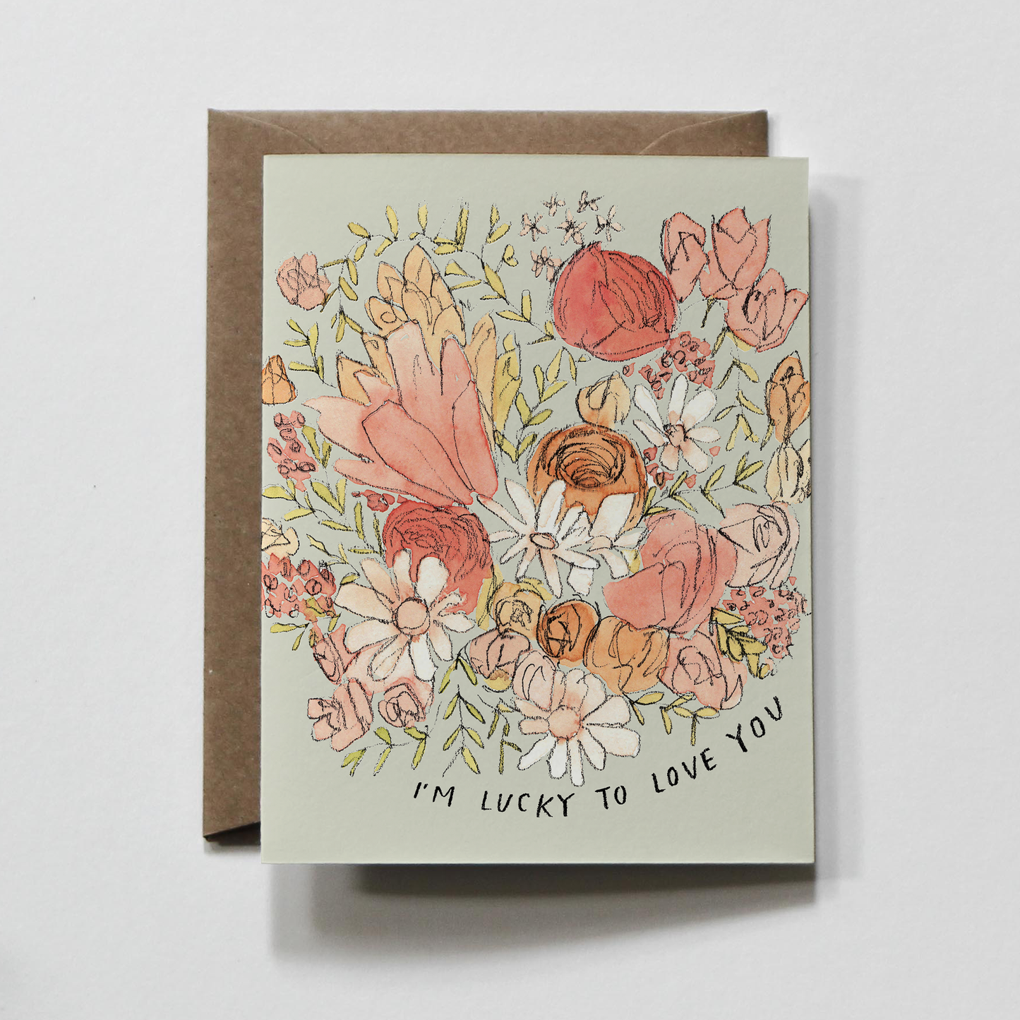 Lucky to Love You Greeting Card
