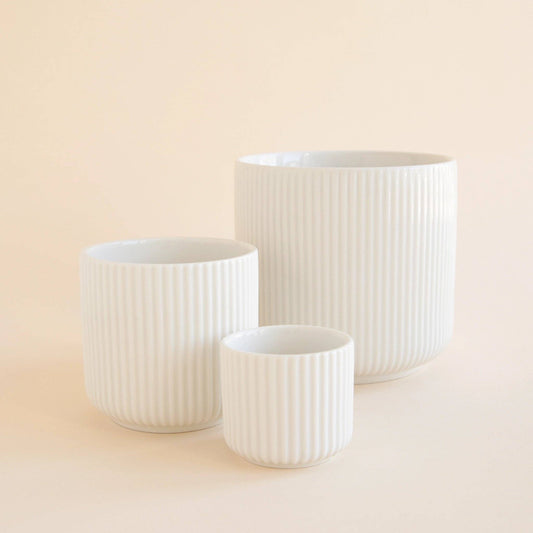 Lucy Planter Pot White 6.75"
