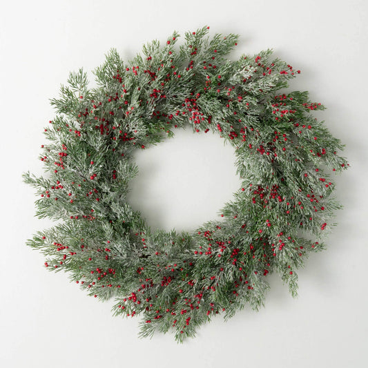 Cedar Wreath with Red Berry