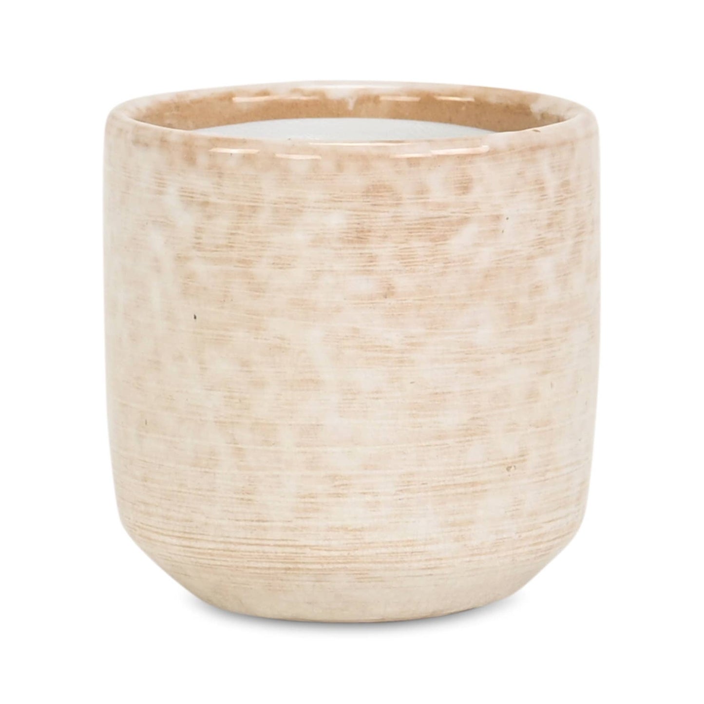 Lavina Mosaic Pattern White Ceramic Pot 3"