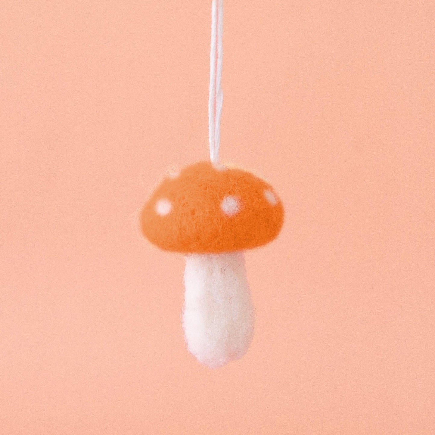 Mushroom Ornament-Orange