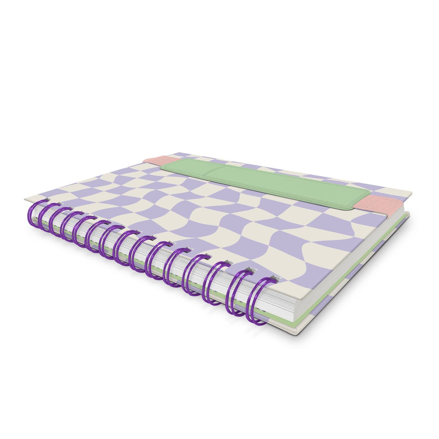 Checkered Notebook with Pen Pocket