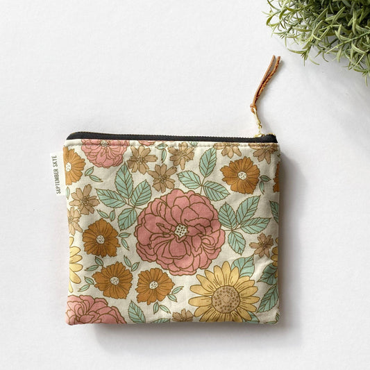 Vintage Floral Medium Pouch