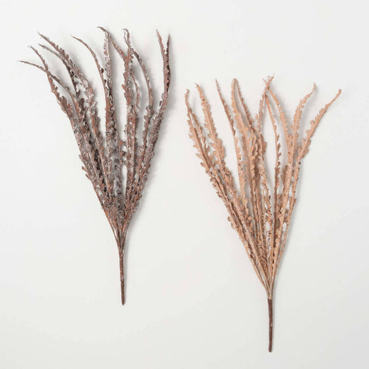 Faux Dried Fern Bush-Brown