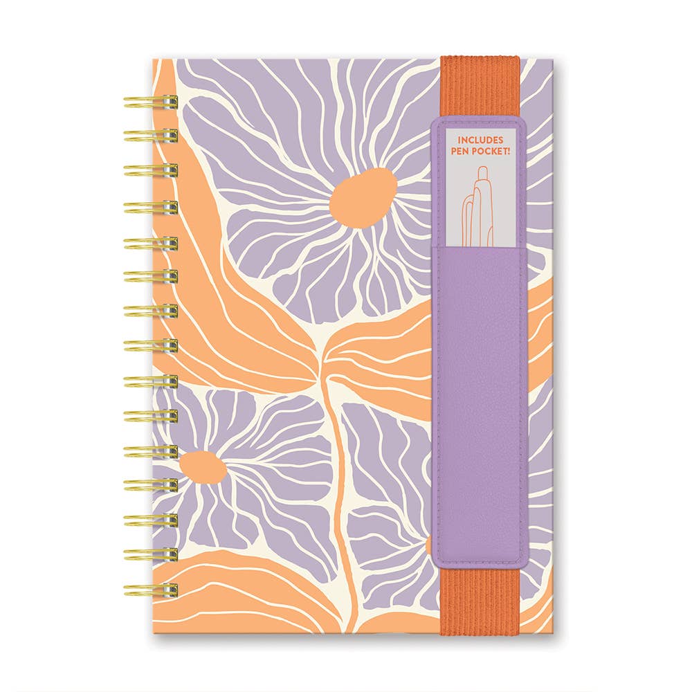 Floral Notebook with Pen Pocket