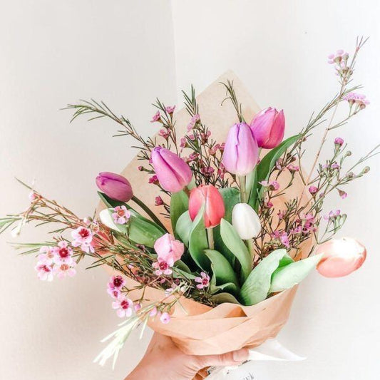 Wrapped Tulip Bouquet