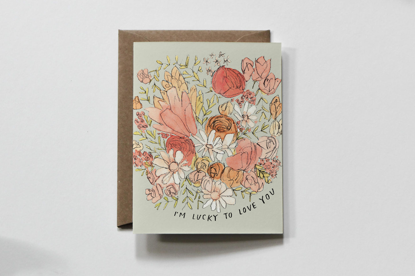 Lucky to Love You Greeting Card