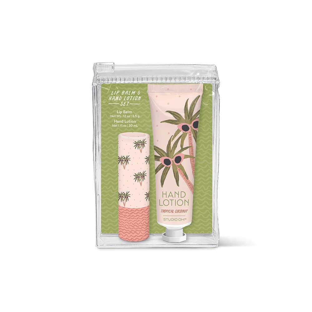 Tropical Coconut Lip Balm & Hand Lotion Set