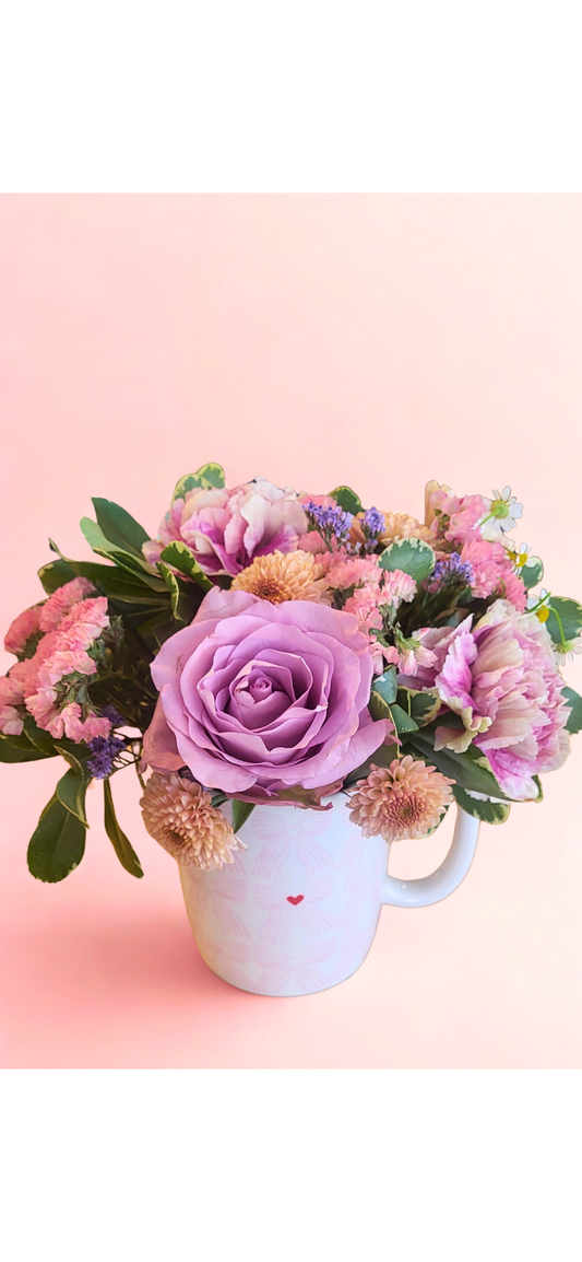 Valentine's Mug & Flowers