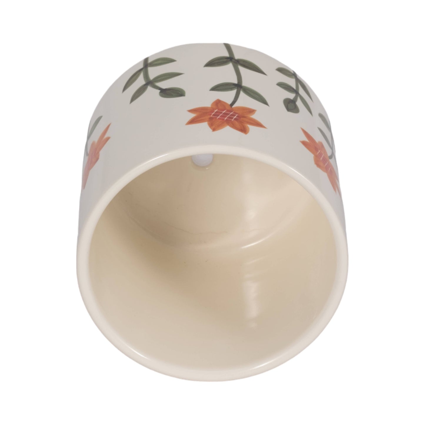 White Footed Hand Painted Planter-6"