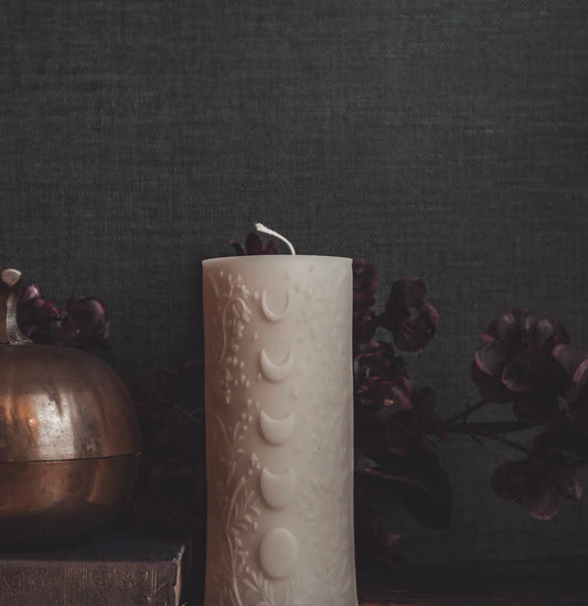 Moon Phases Pillar Candle