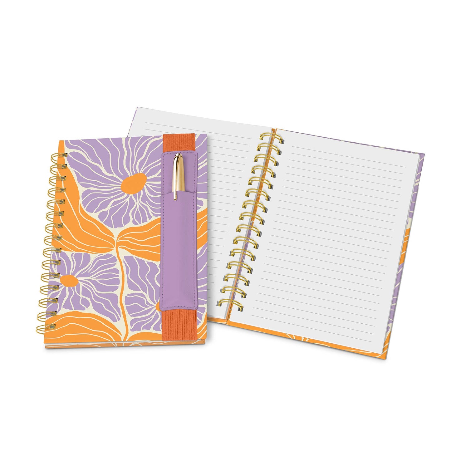 Floral Notebook with Pen Pocket