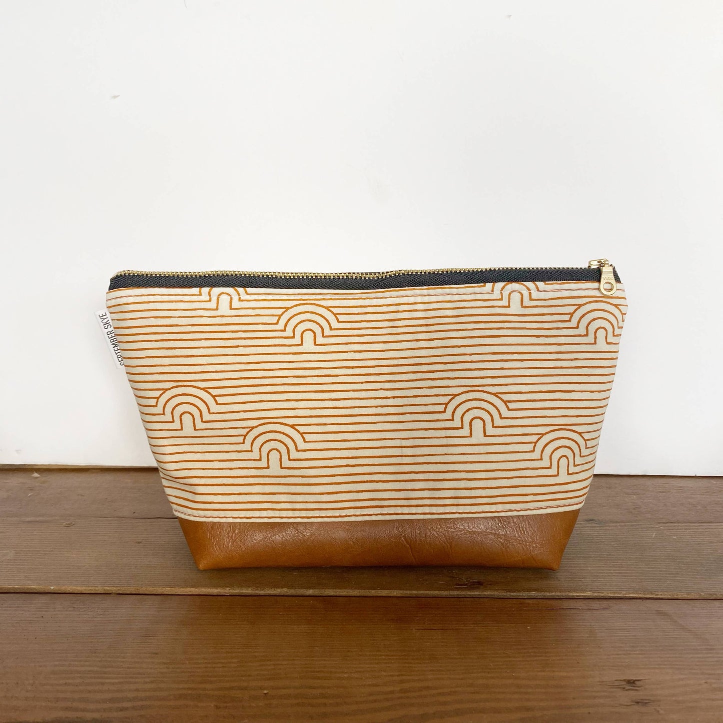 Rust Arches Makeup Bag