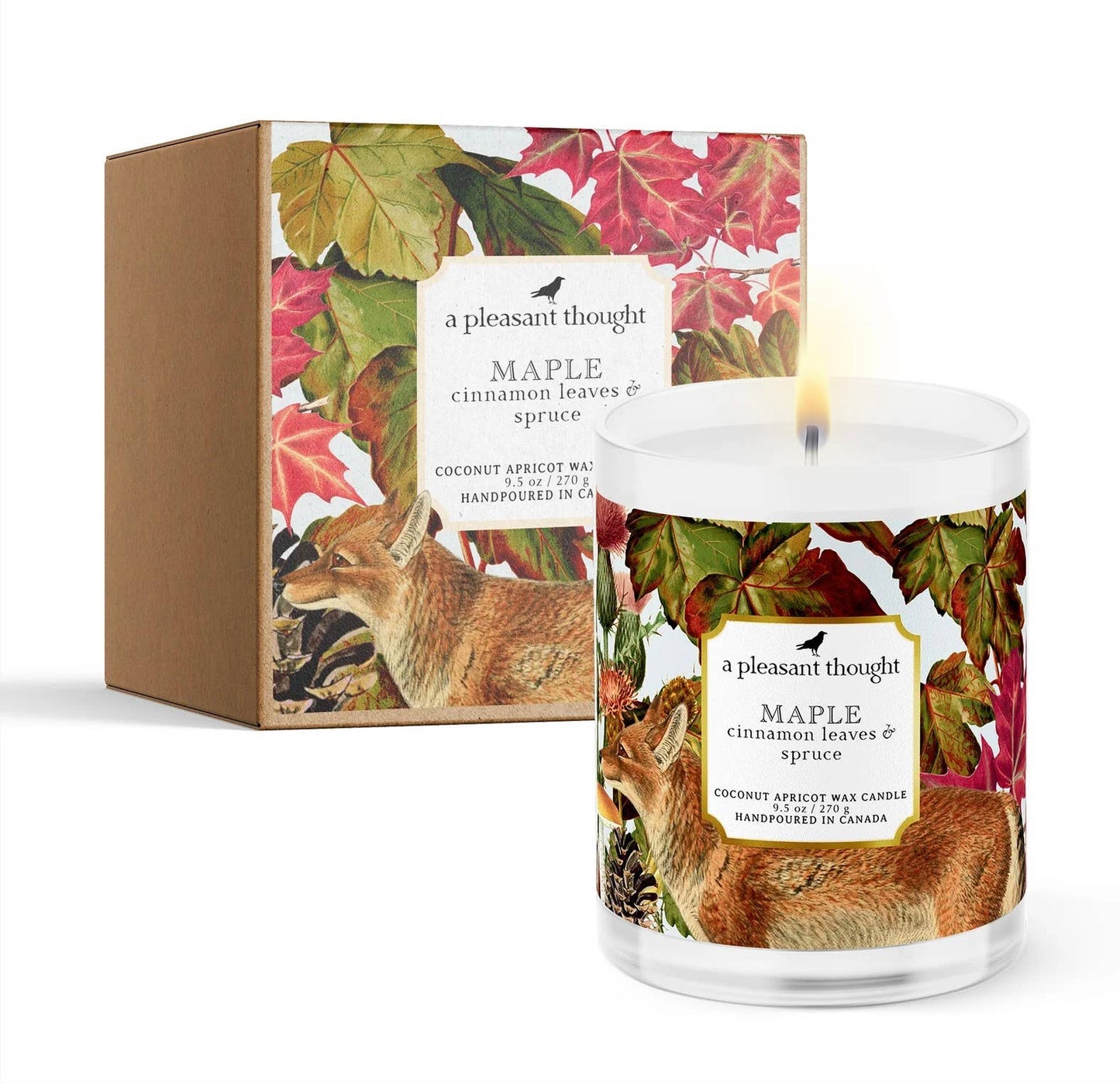 Maple Spruce & Cinnamon Leaves Candle