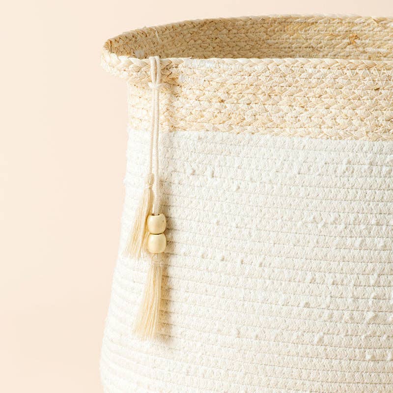 Ivory Cotton Rope Basket