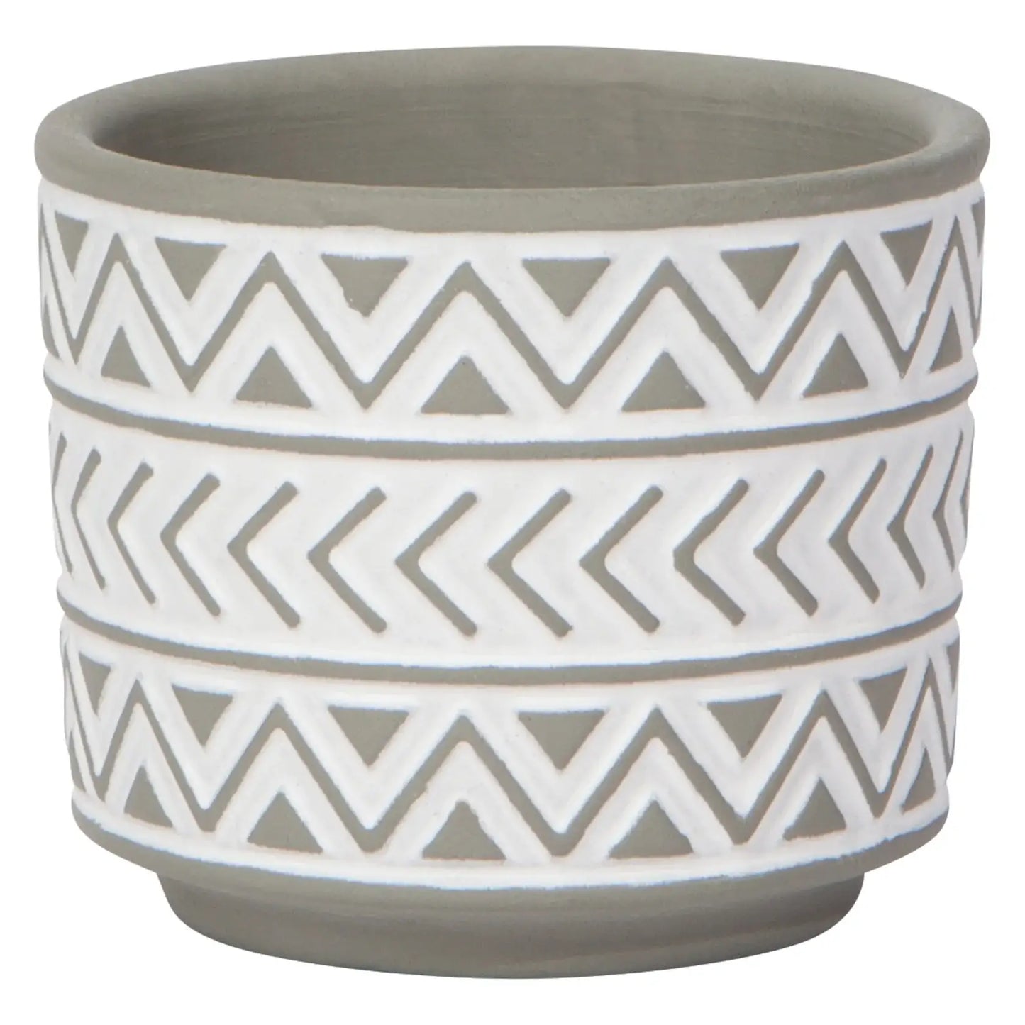 Gray Aztec Plant Pot: 3 inch