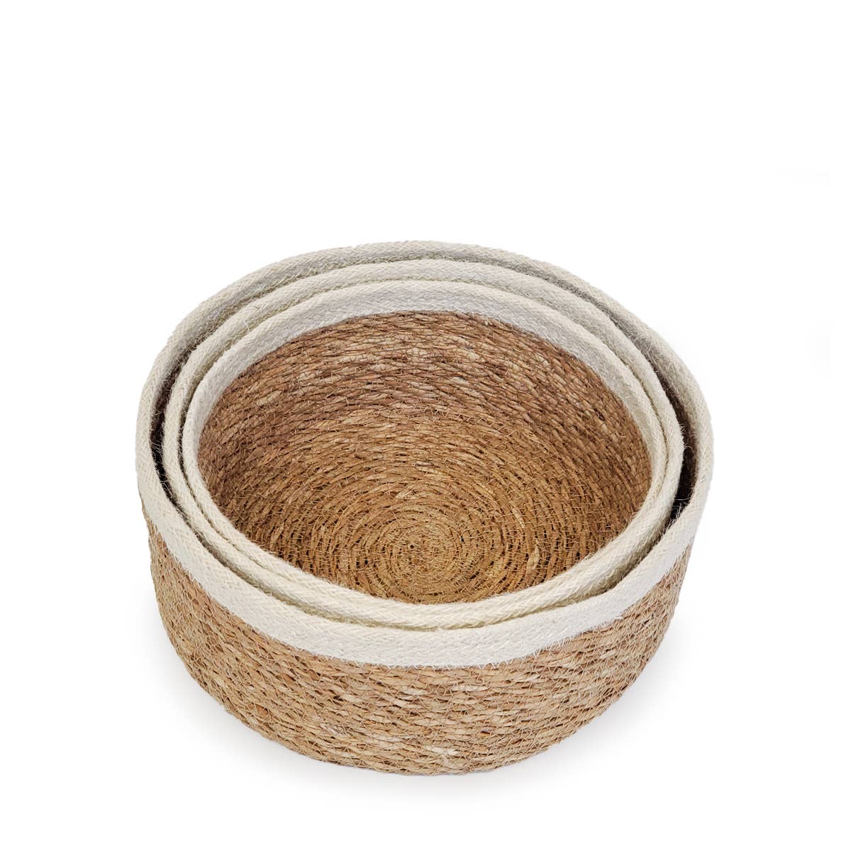 Woven Basket Round-Cream