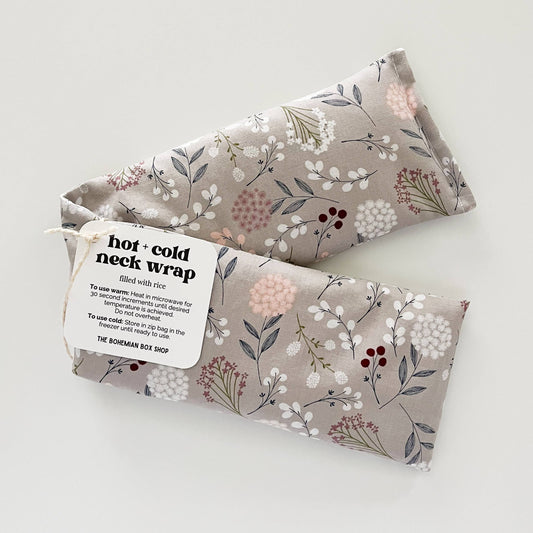 Neck Wrap - Gray Floral