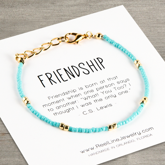 Boho Friendship Bracelet- Sand / gold