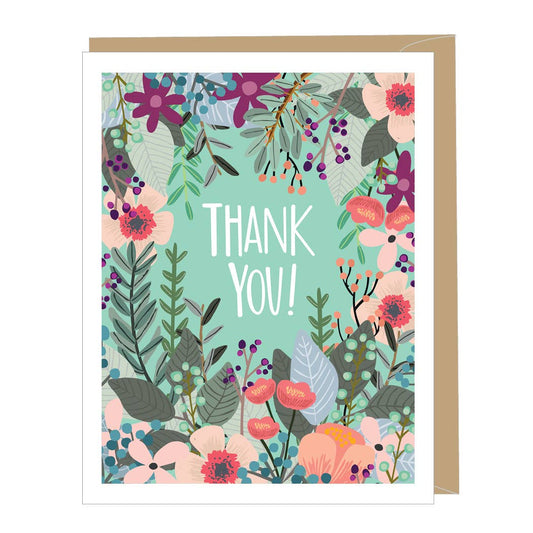 Orchid Flower Thank You Greeting Card