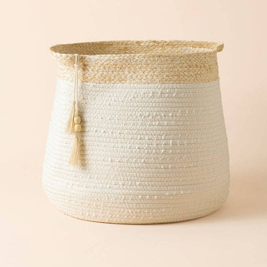 Ivory Cotton Rope Basket