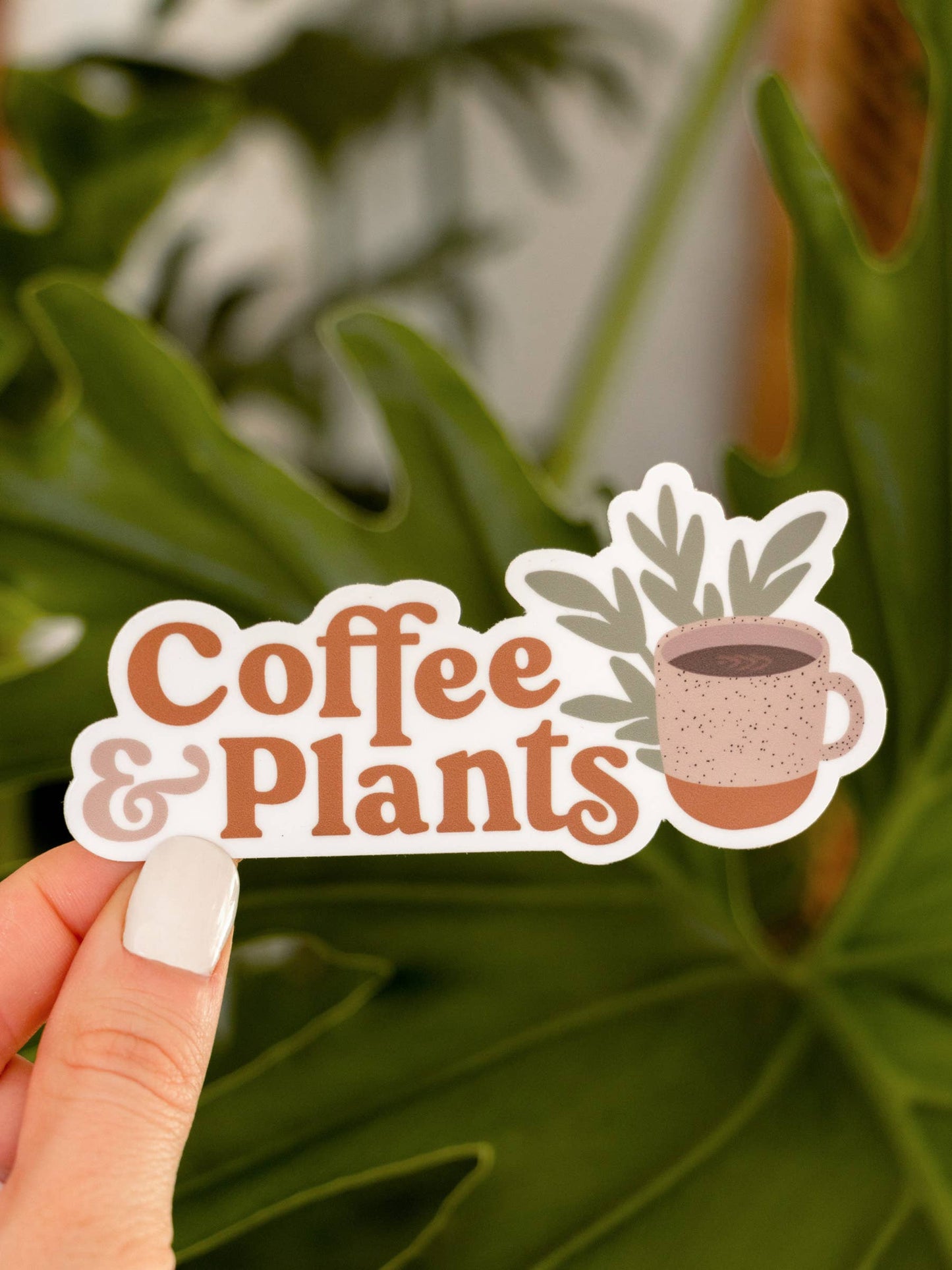 Coffee and Plants Sticker