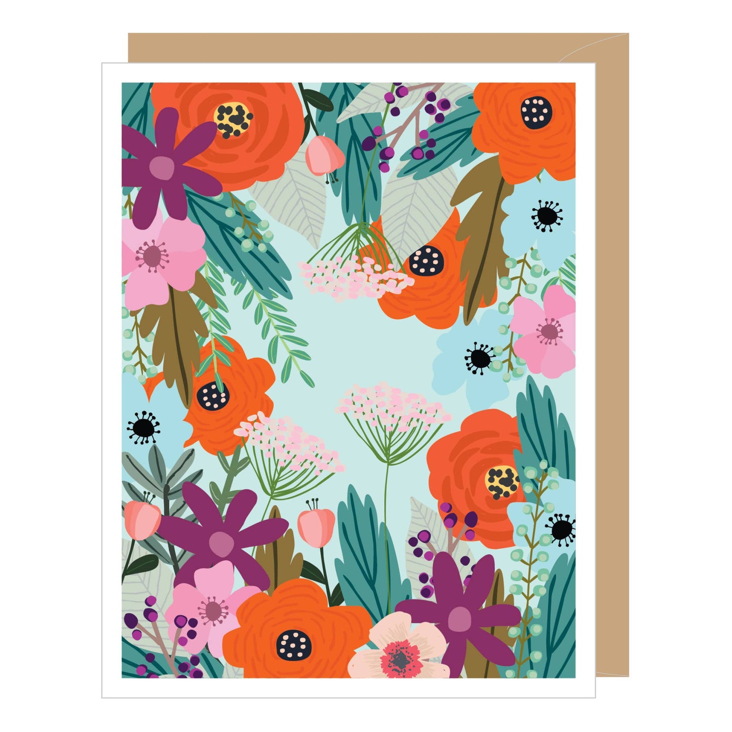 Greeting Card-Bright Floral Blank